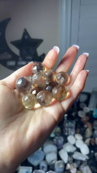 plant/Smoky facted  mini sphere-0-thumbnail