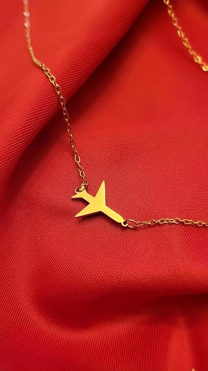 plant/World travel Stainless steel necklace-2