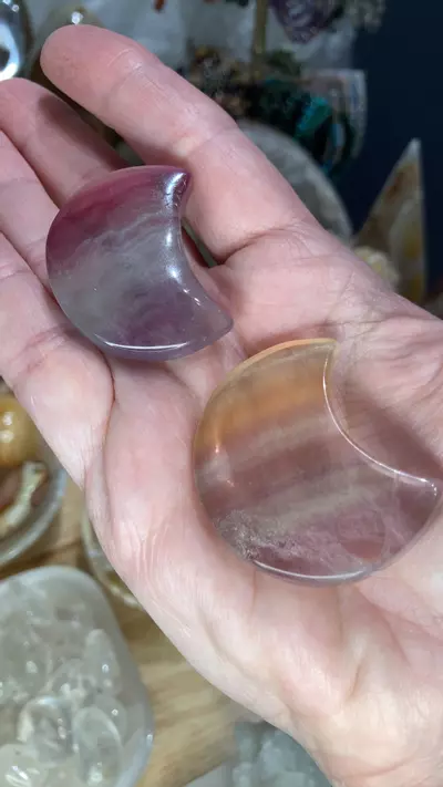 plant/One Fluorite moon- purple orange clear and stripe options-0-thumbnail