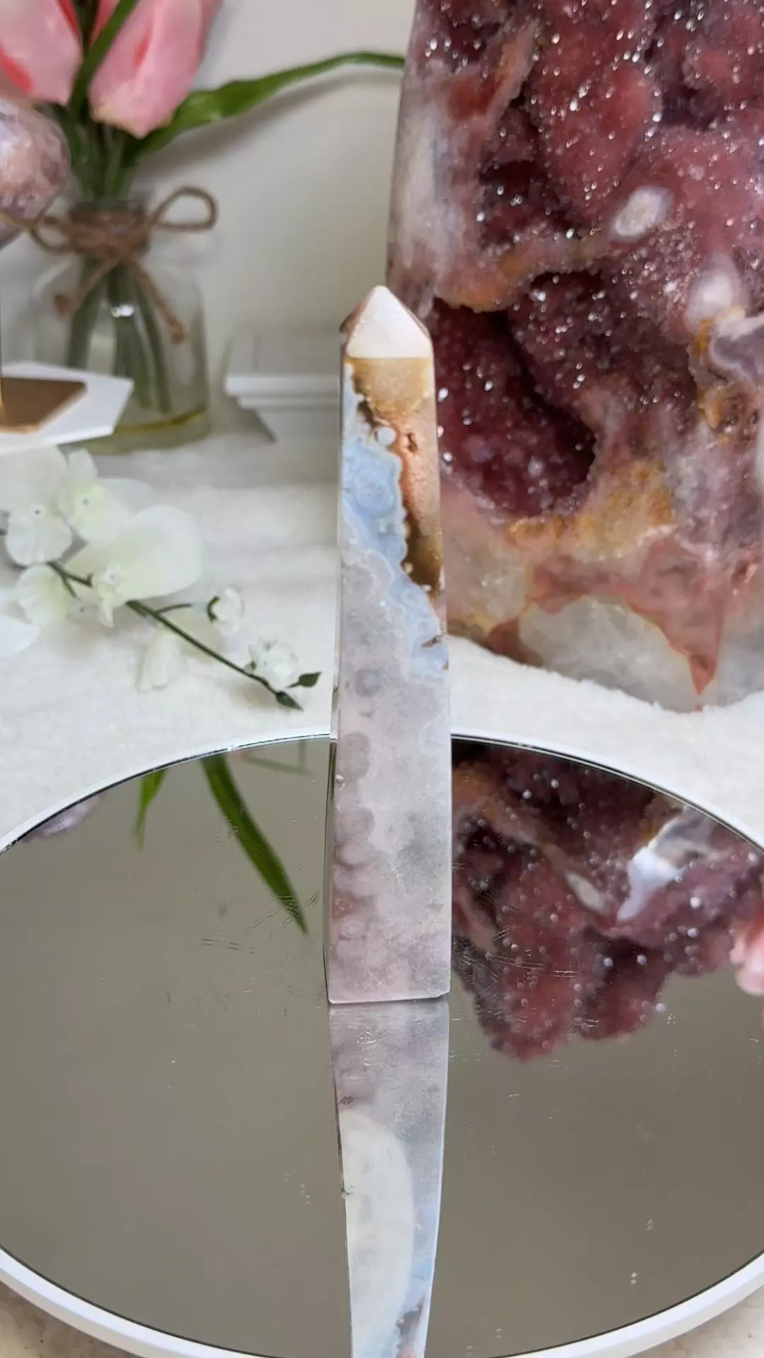 plant/Pink amethyst obelisk-0