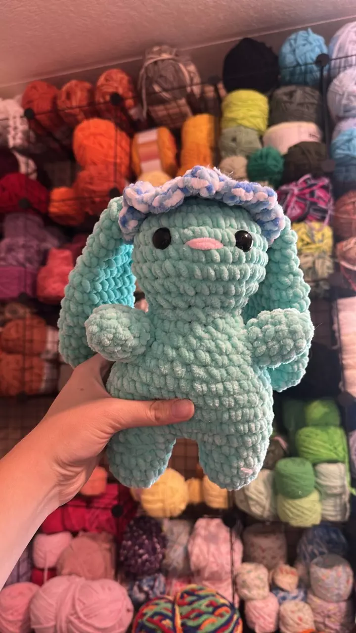 plant/🐰💙Bunny with Hat Handmade Plushie-0