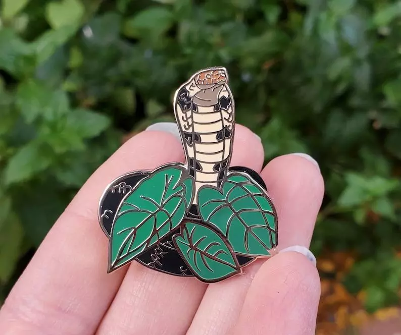 plant/King Cobra Hard Enamel Pin-0