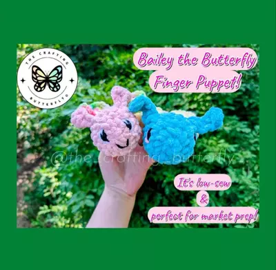 plant/PDF Pattern Bailey the Butterfly Finger Puppet!-0-thumbnail