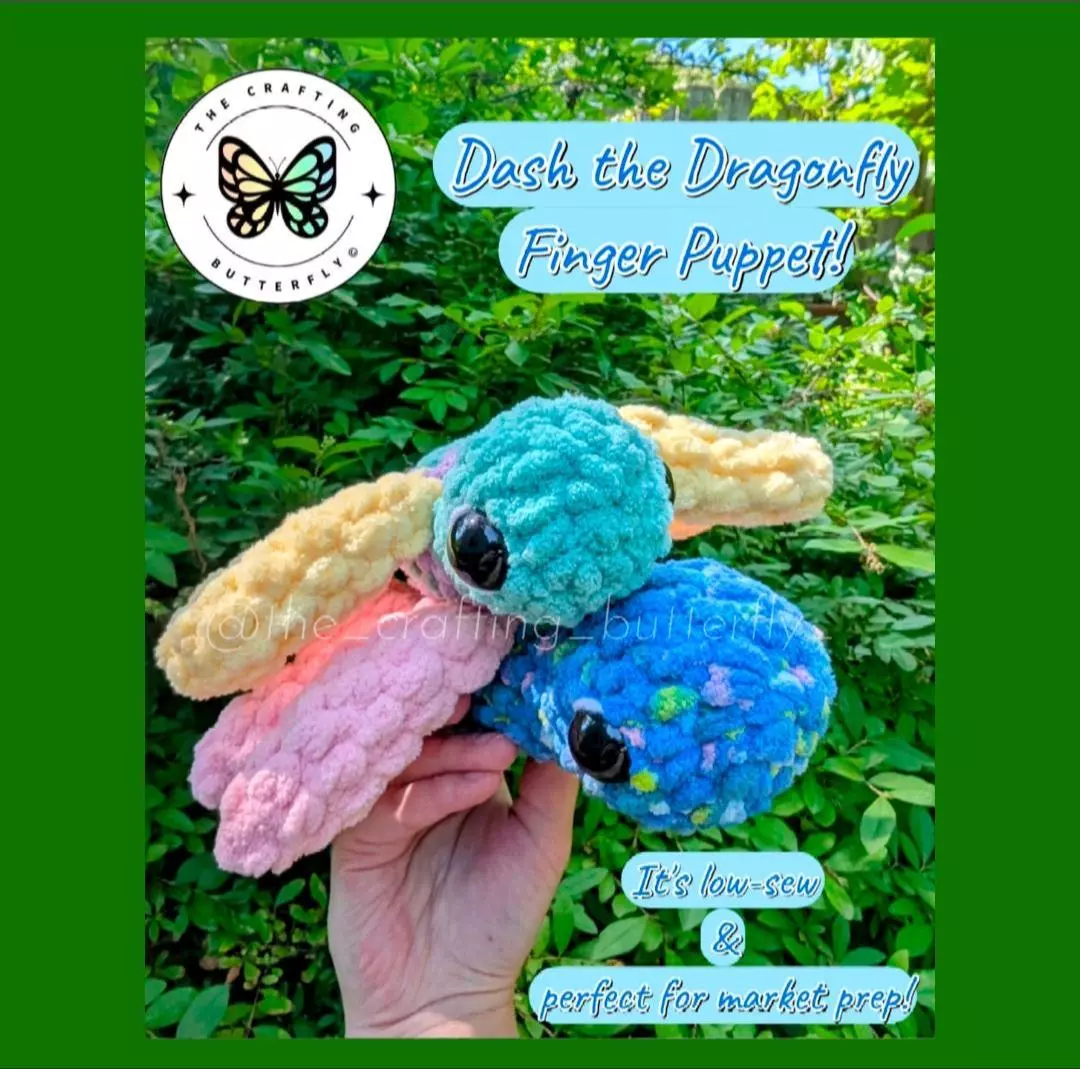 plant/PDF Pattern Dash the Dragonfly Finger Puppet!-0