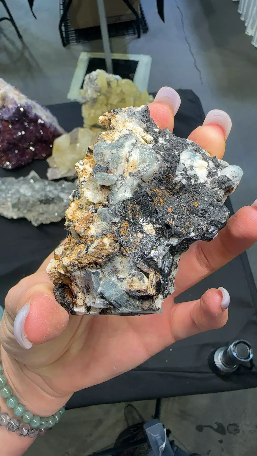 plant/Aquamarine black tourmaline 180-0