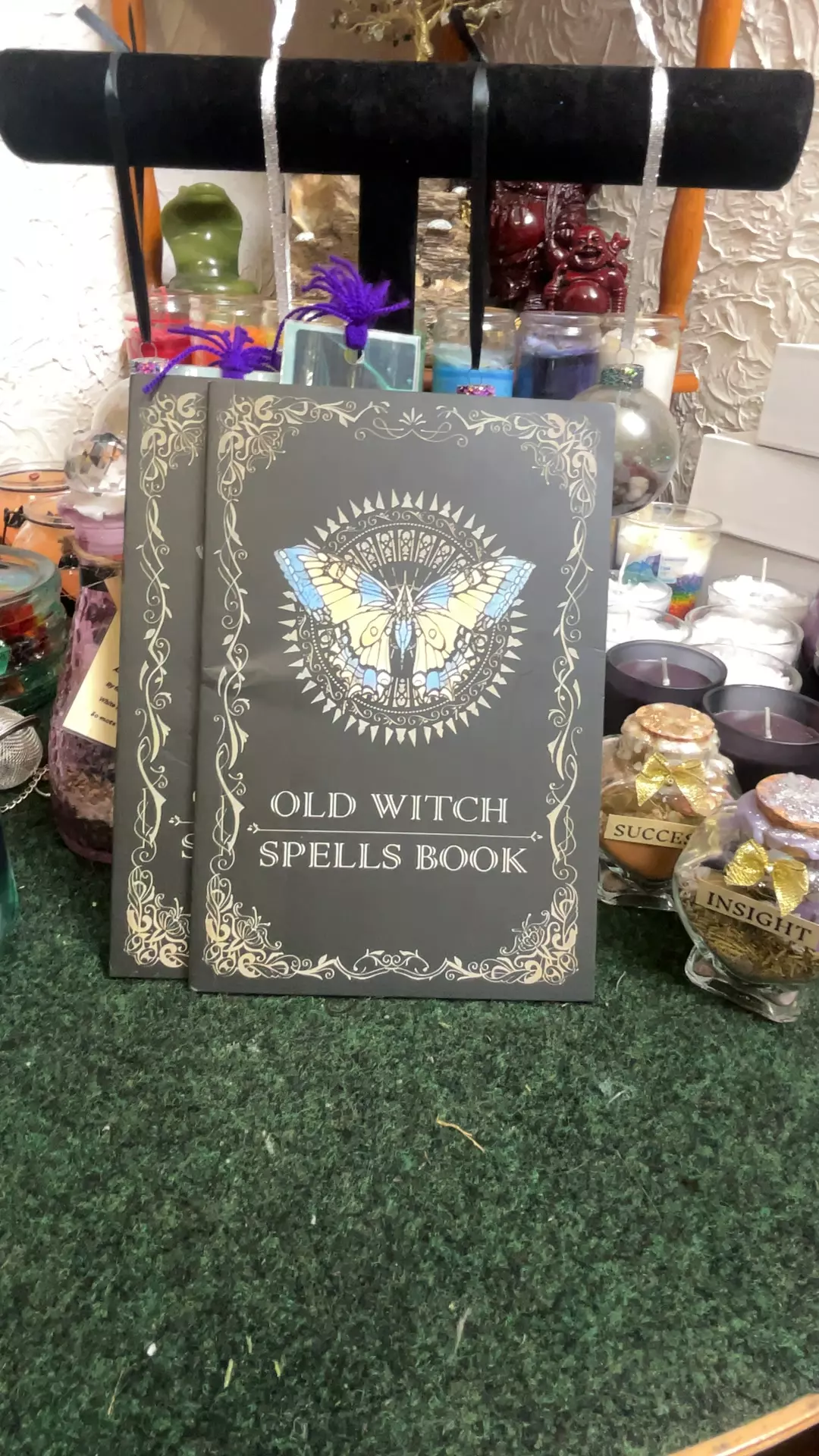 plant/Old witch spell book with bookmark-0