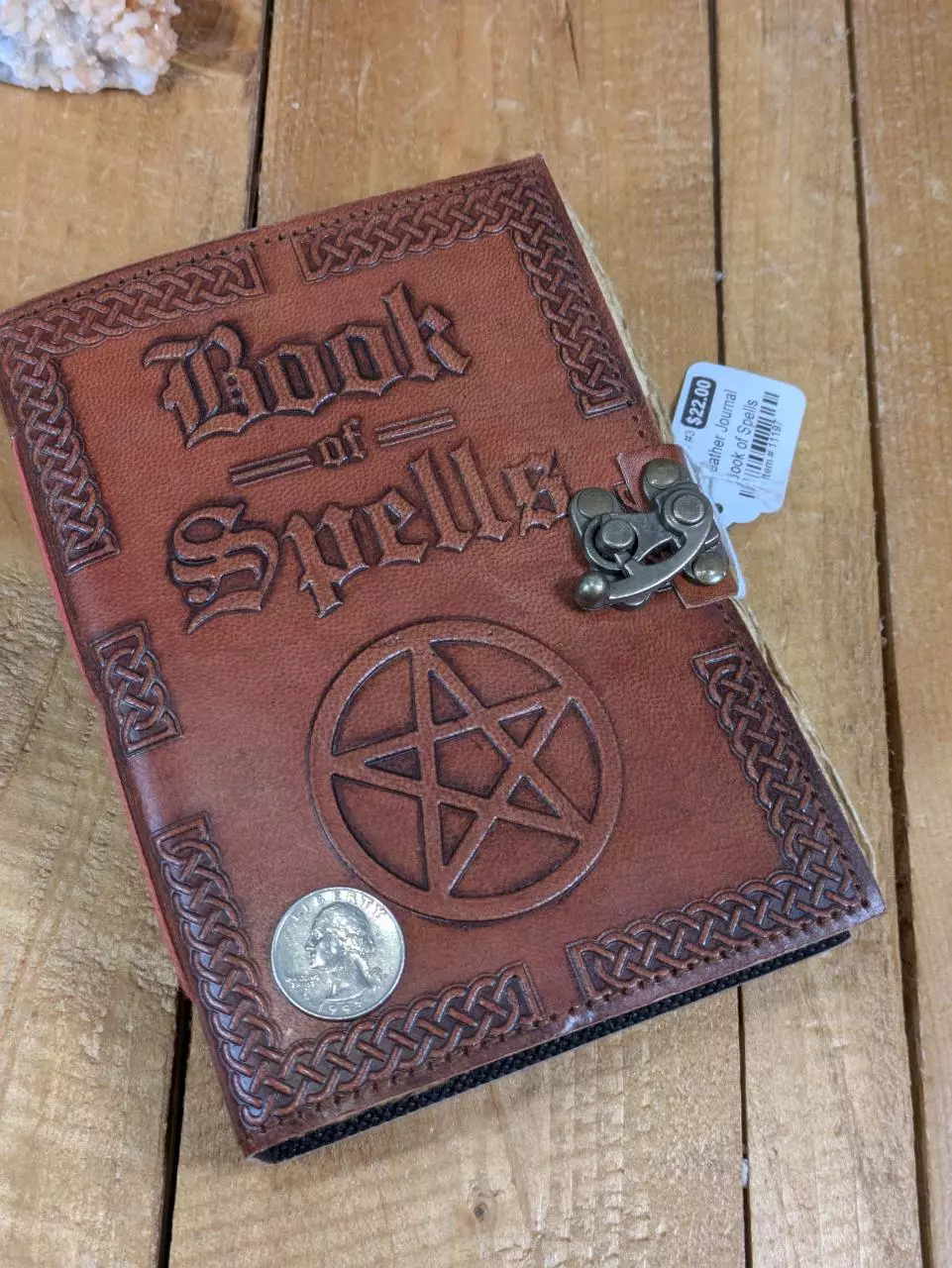 plant/#11197 Book of Spells Leather Journal-0