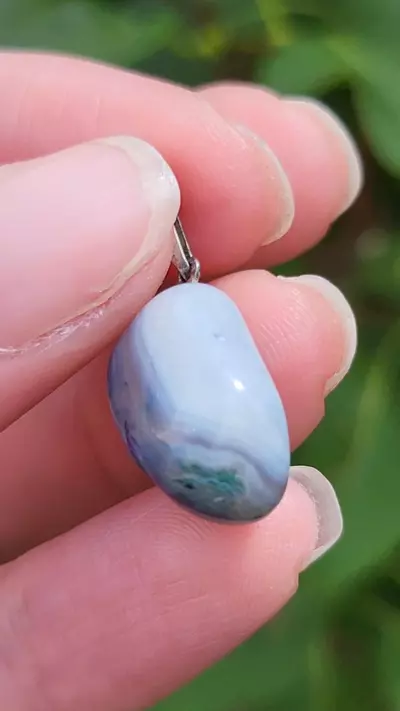 plant/Agate pendant (dyed blue)-2-thumbnail