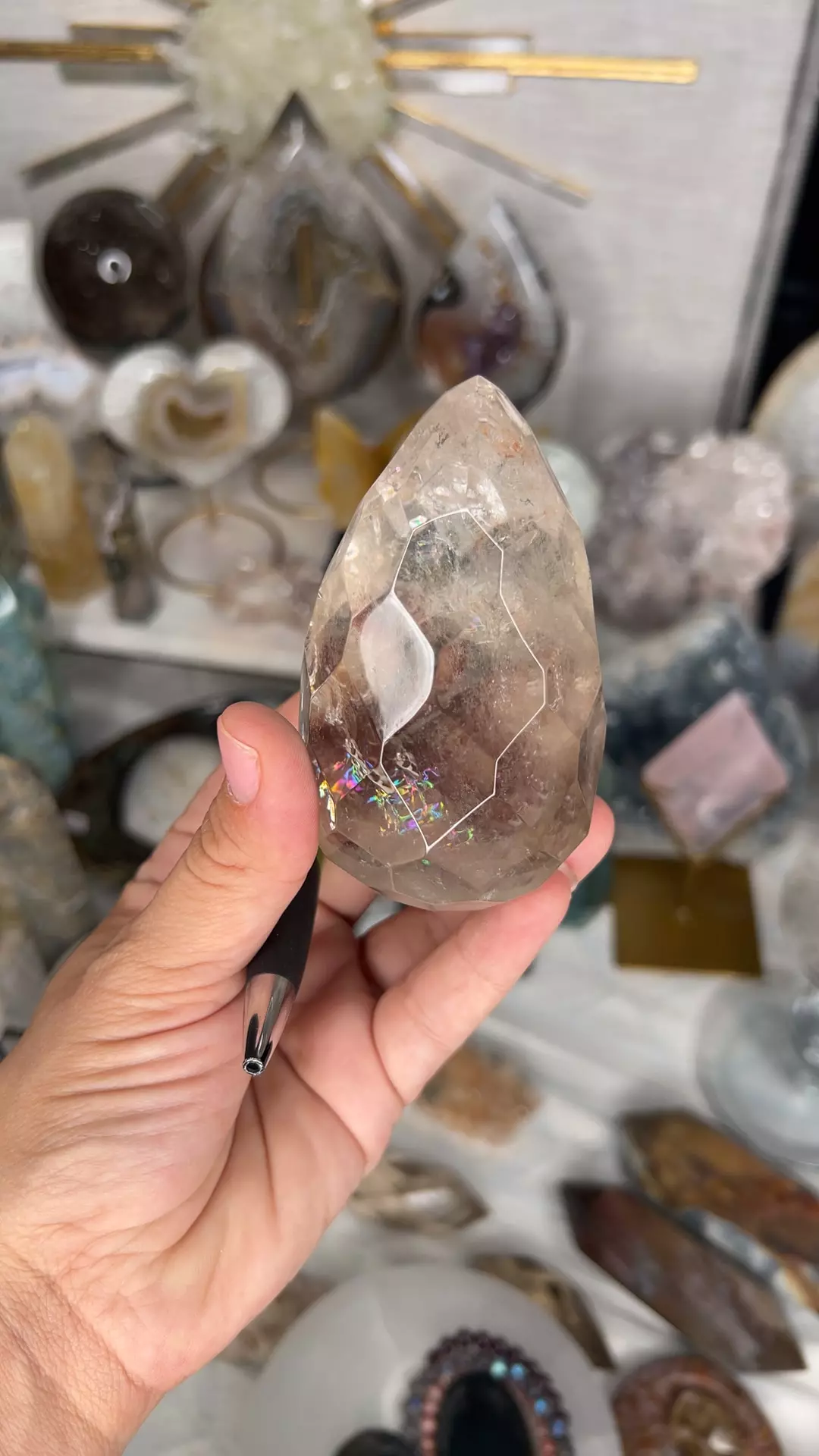 plant/Large smoky faceted egg-0