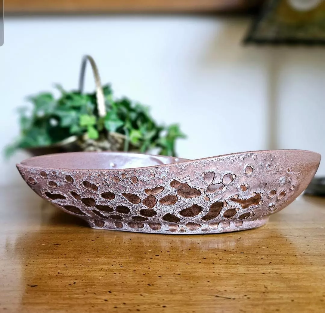 plant/Synar Ceramics Lava Glaze Shallow Planter-0