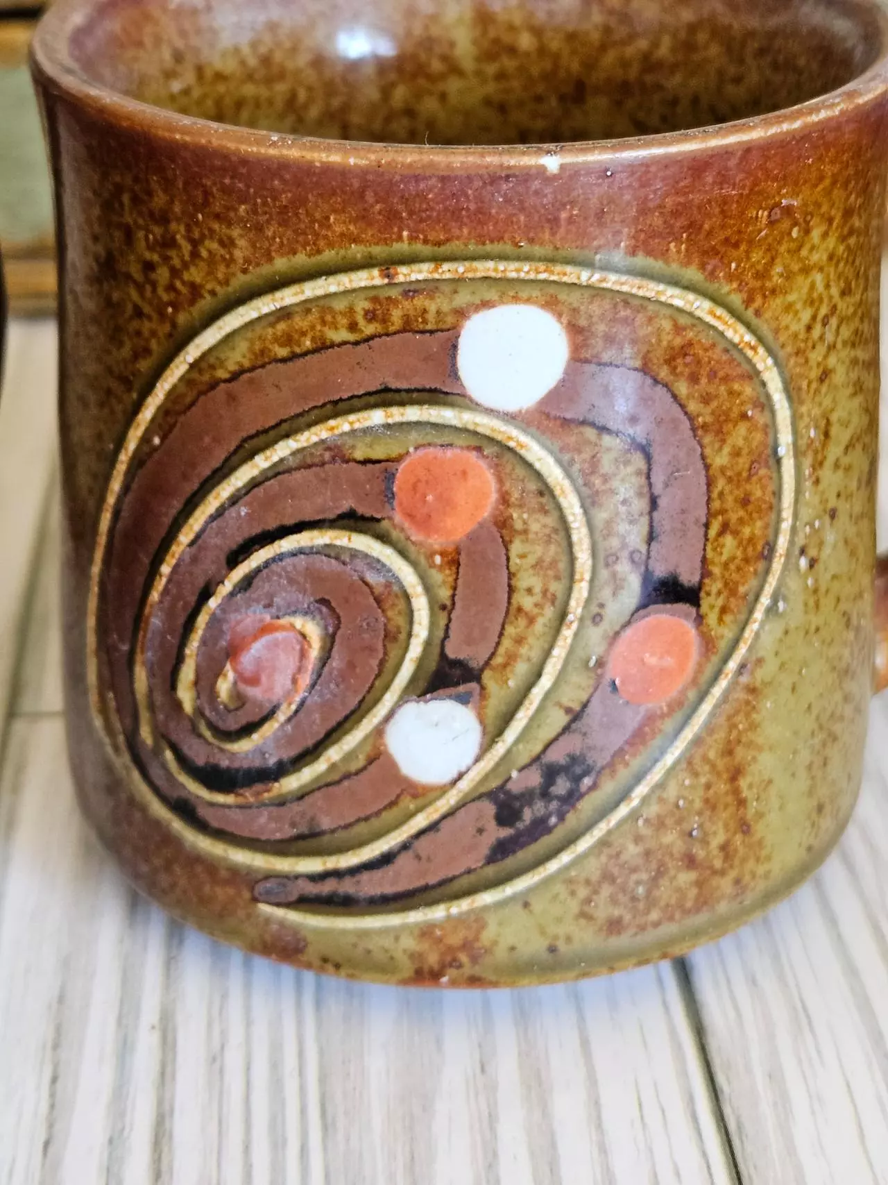 plant/MCM Brown Glazed Stoneware Mugs-5