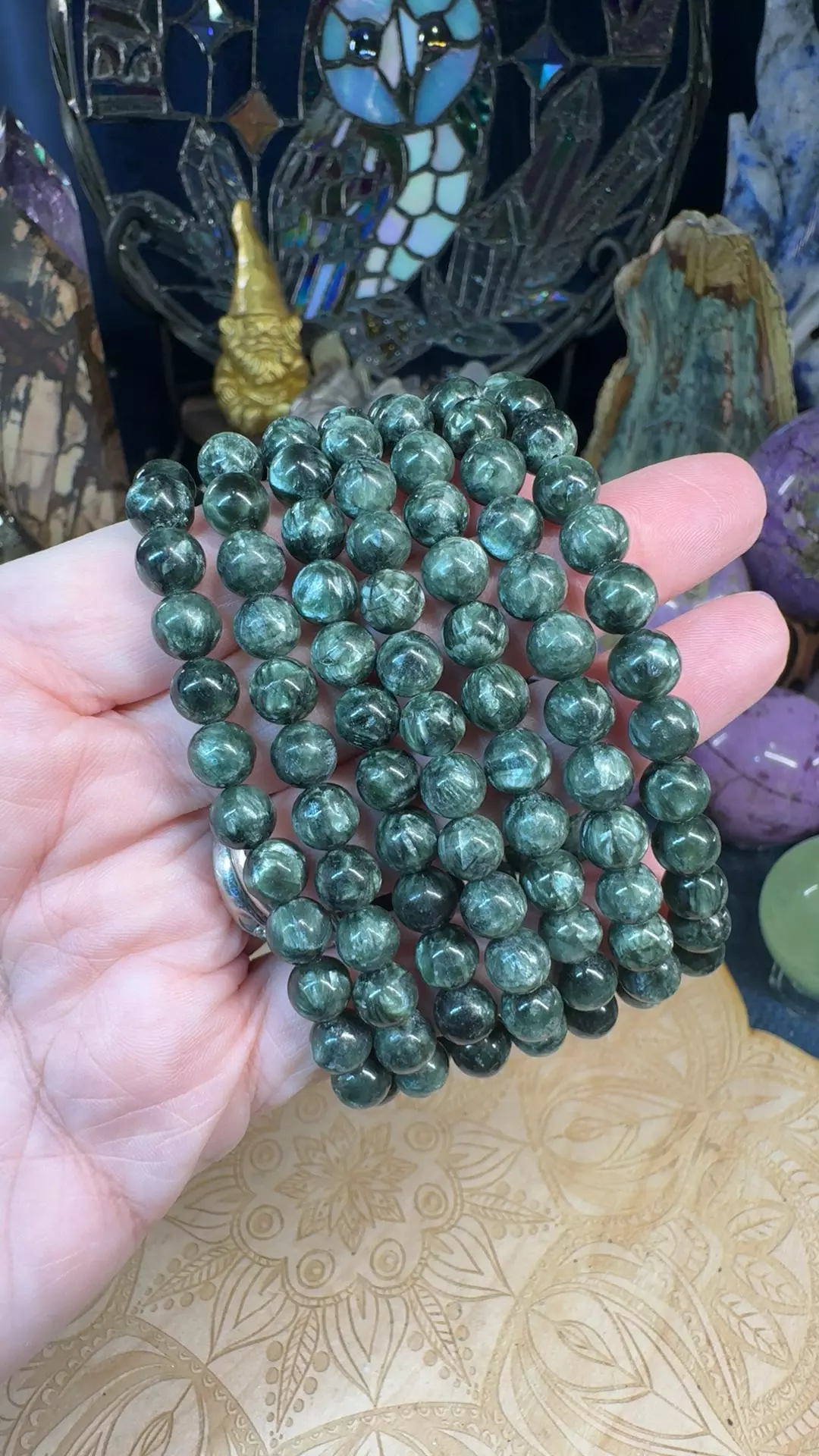 plant/Serephinite Bracelet 7.5mm-0