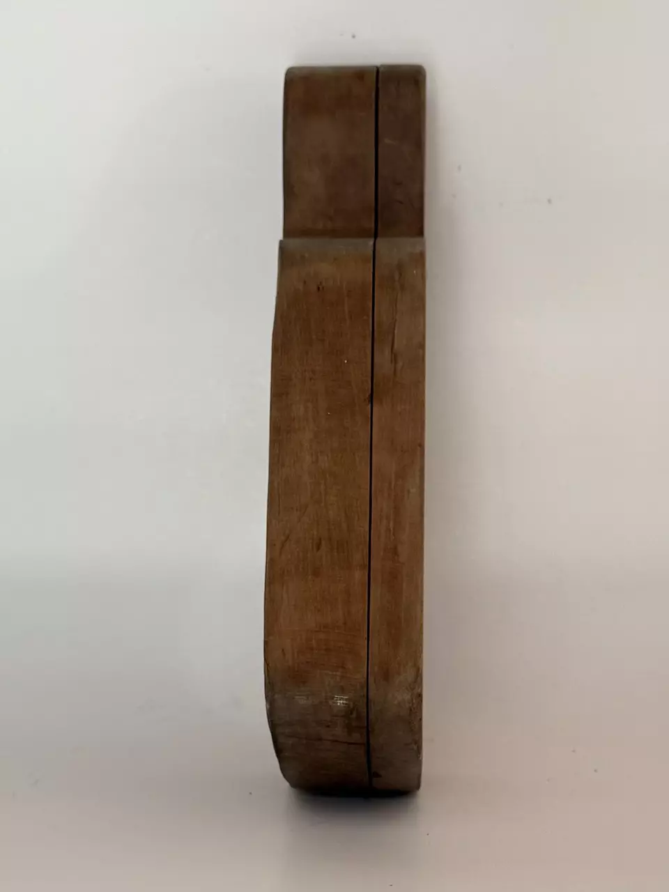 plant/Antique French Wooden Butter Mold – Hand-Carved Floral Design – Late 19th/Early-4