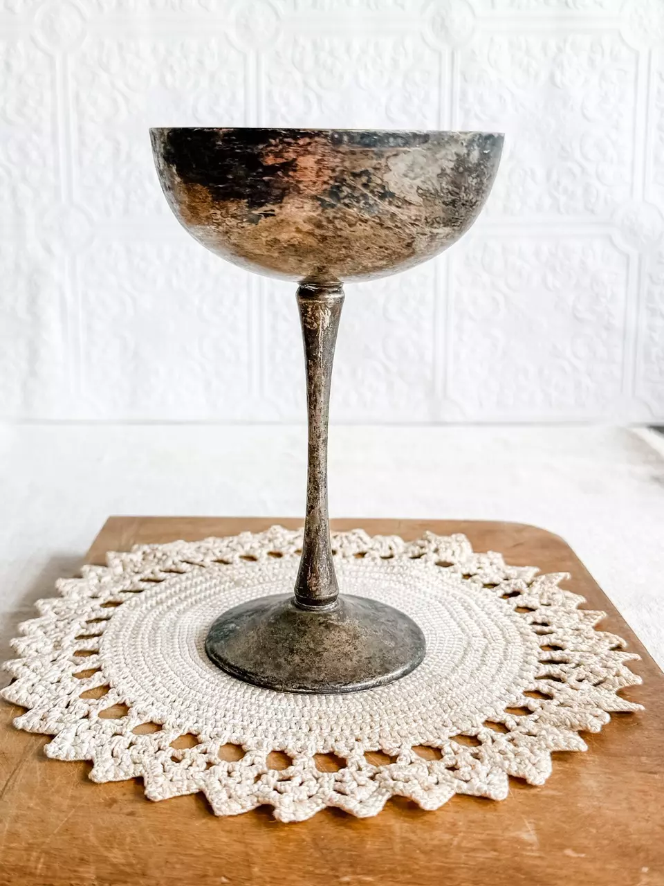 plant/Mid Century Silver Plated Wine Chalices-0