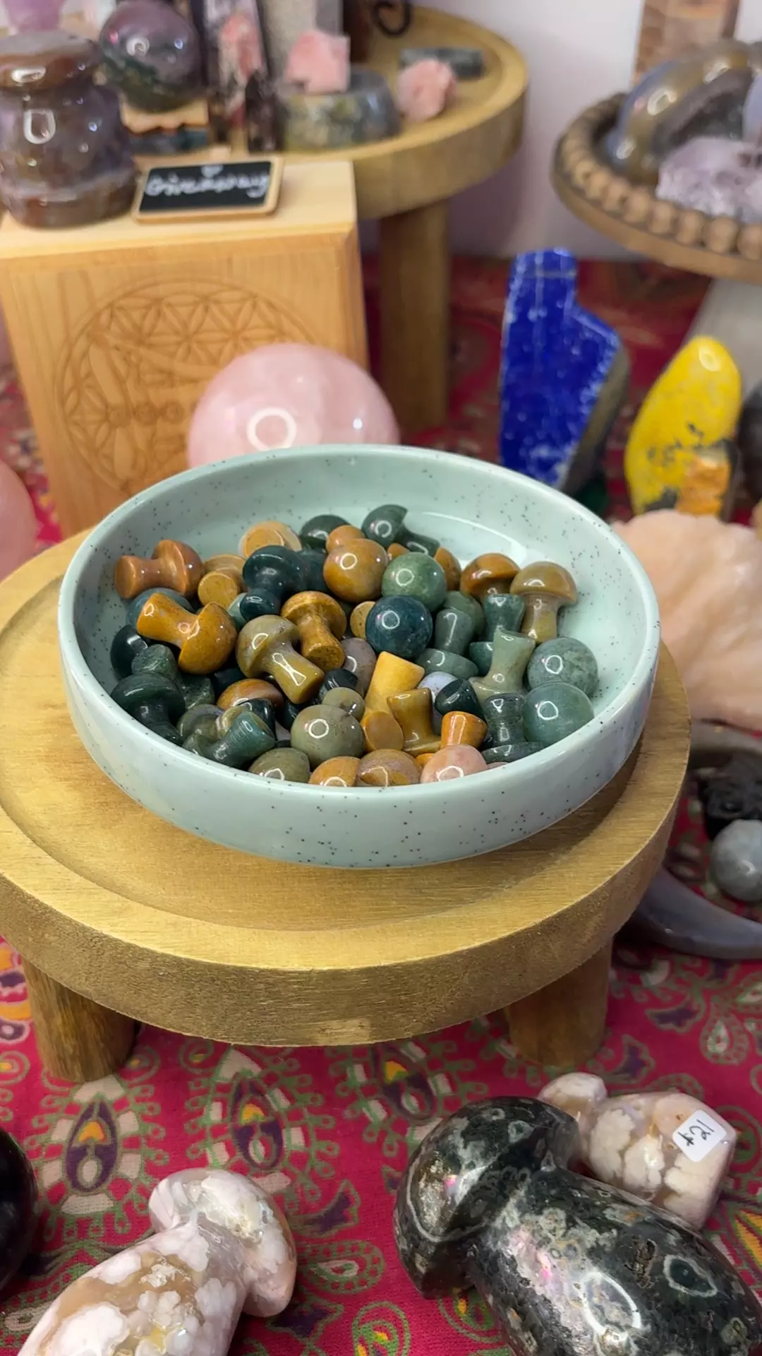 plant/Ocean Jasper Mini Mushrooms - Set of 3-0