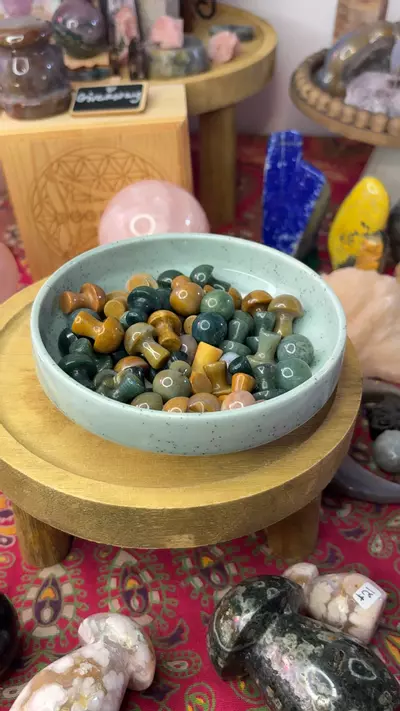 plant/Ocean Jasper Mini Mushrooms - Set of 3-0-thumbnail