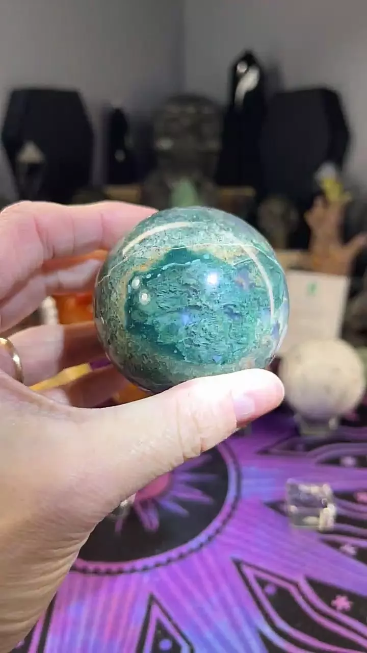 plant/Moss Druzy Sphere-0