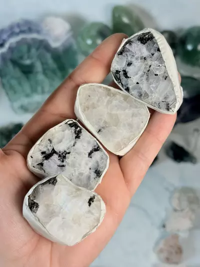 plant/*ONE* Rainbow Moonstone Half Polished Chunk-0-thumbnail