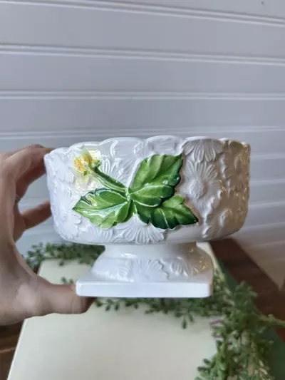 plant/vintage Rubens Originals ceramic pedestal planter-2-thumbnail