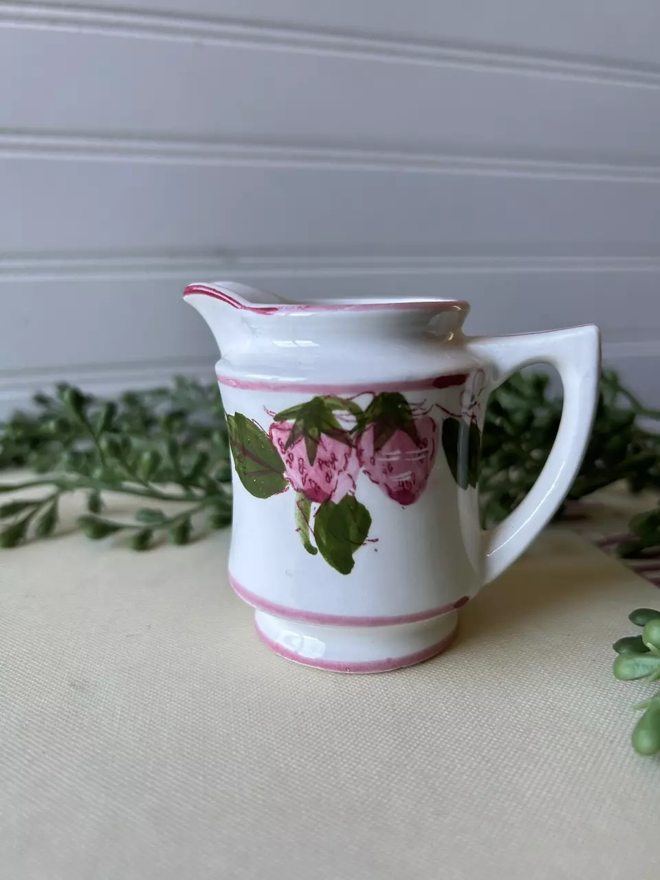 plant/vintage Primavera porcelain measuring cup with a berries-0