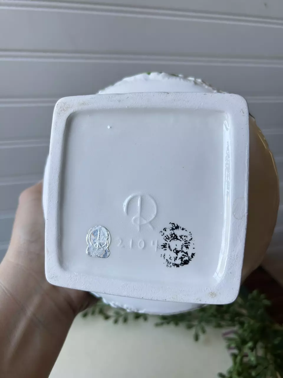 plant/vintage Rubens Originals ceramic pedestal planter-3