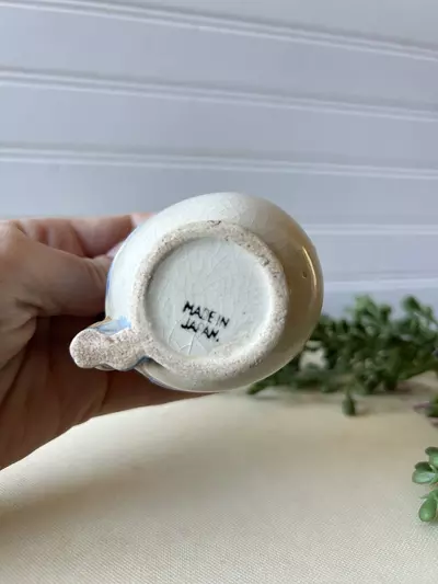 plant/Round, little man creamer, made in Japan-2-thumbnail