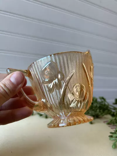 plant/Jeannette Iris Herringbone marigold carnival footed creamer-1-thumbnail