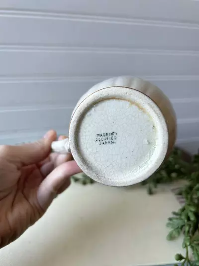 plant/hand painted floral tall creamer, made in Occupied Japan-3-thumbnail