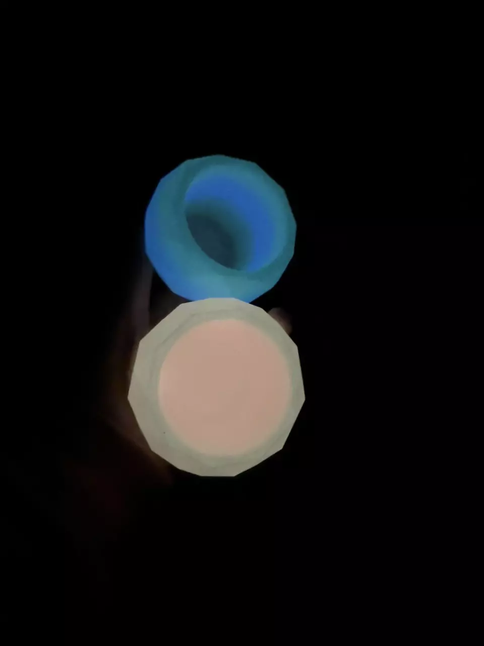 plant/blue/rainbow glow in the dark 2” pot-0