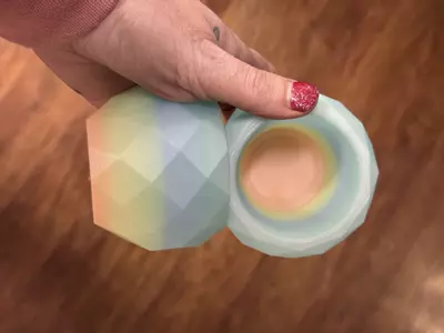 plant/blue/rainbow glow in the dark 2” pot-1-thumbnail