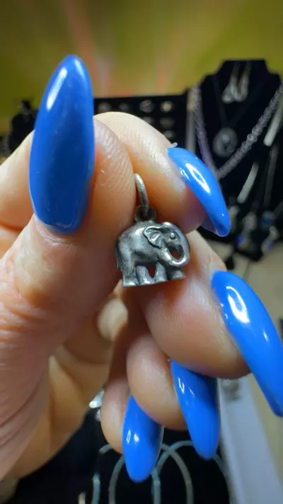 plant/Vintage sterling silver James Avery elephant charm-0-thumbnail