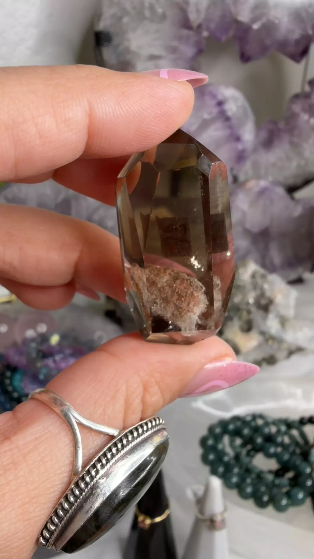 plant/smoky Quartz  w lodolitw-0