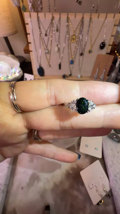 plant/green sandstone adjustable ring-0-thumbnail