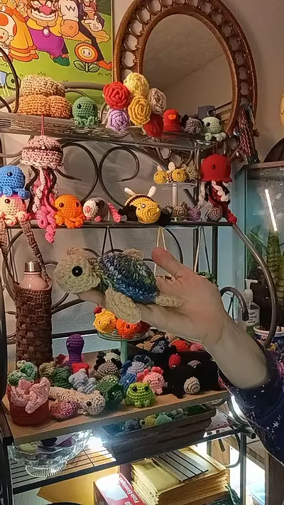 plant/blue, green and tan turtle-0-thumbnail