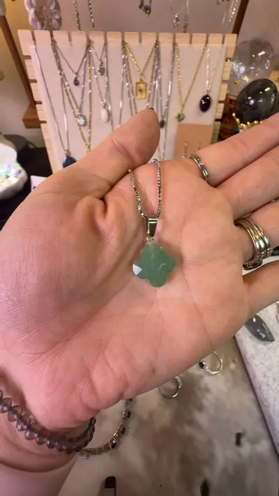 plant/green aventurine necklace-0-thumbnail