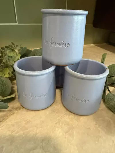 plant/La Fermière periwinkle blue terra cotta yogurt pots-0-thumbnail