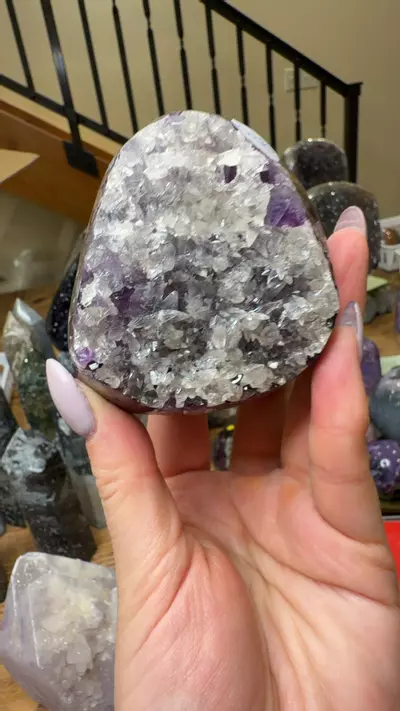 plant/Uruguay amethyst with calcite-0-thumbnail