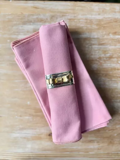 plant/Silverplate and brass bow napkin rings (6) #2-2-thumbnail