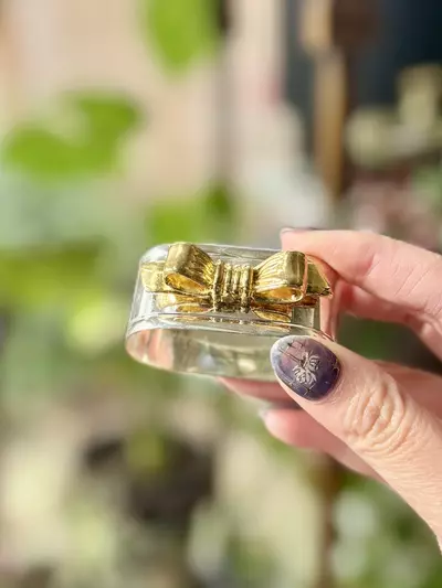 plant/Silverplate and brass bow napkin rings (6) #2-1-thumbnail