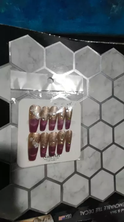 plant/champagne blossom nails -M-0-thumbnail