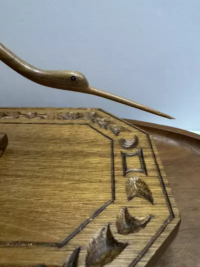 plant/Artist Made Long Neck wooden bird-1-thumbnail