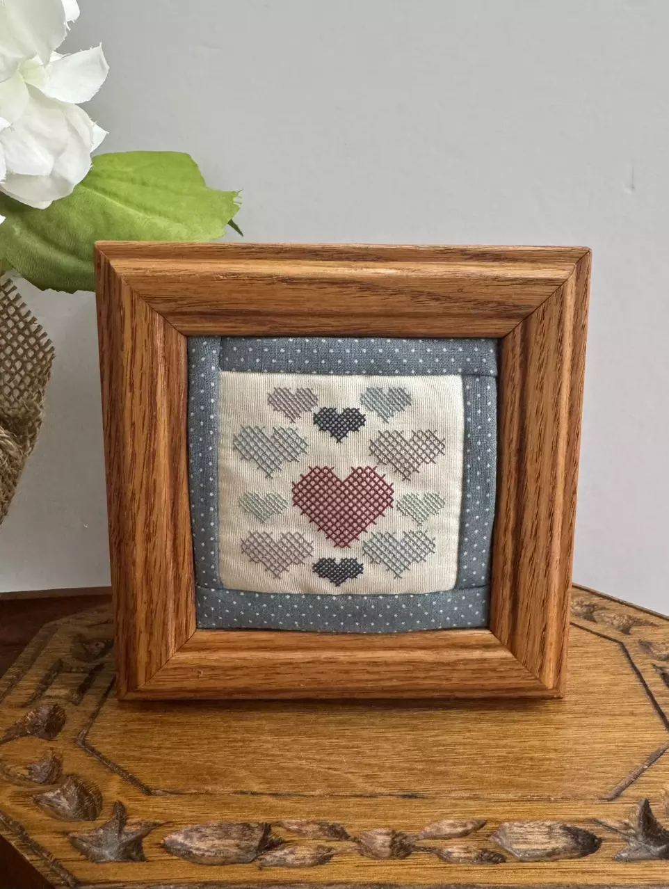 plant/Vintage Tennessee Wood Crafters Quilted Top Box-0