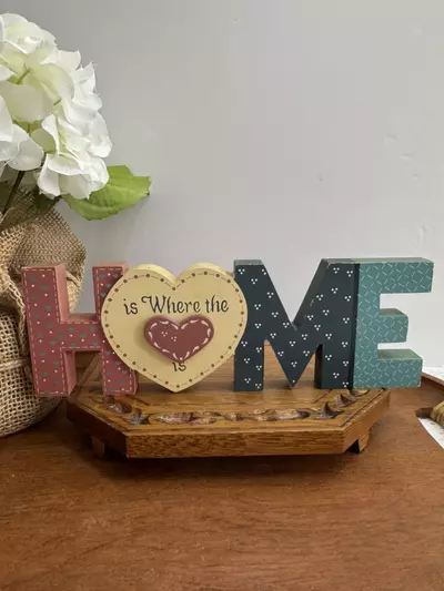 plant/Country Decoration Wooden Home is Where the Heart Is-0-thumbnail