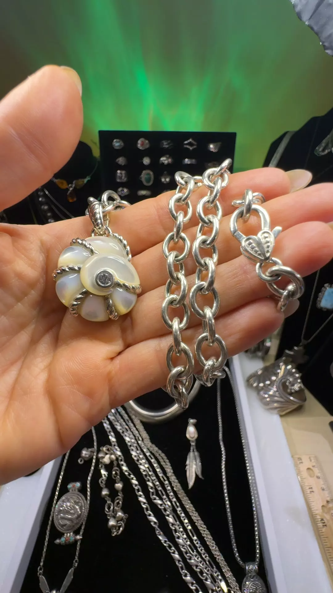 plant/Judith Ripka 26” necklace with shell pendant-0