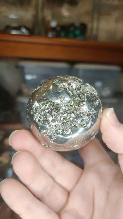plant/Pyrite Sphere (b) from Peru 53mm-0-thumbnail