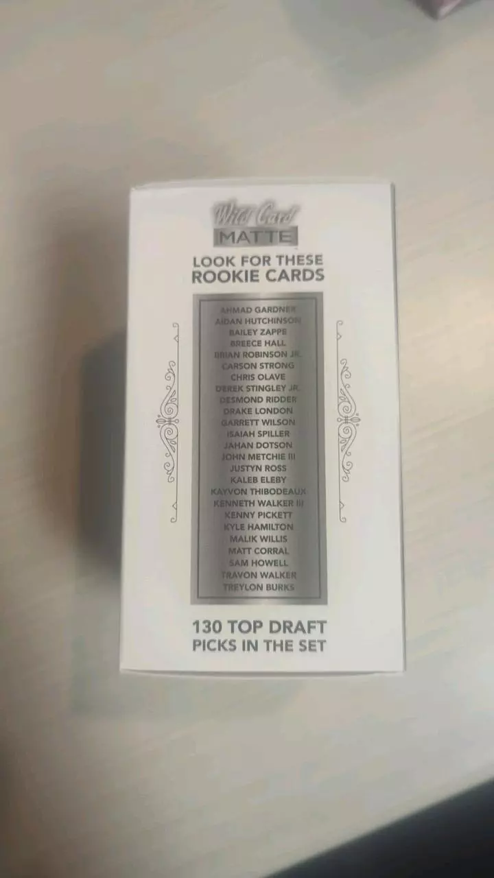 plant/wildcard matte 2022 draft picks fooball - 10 card pack-2