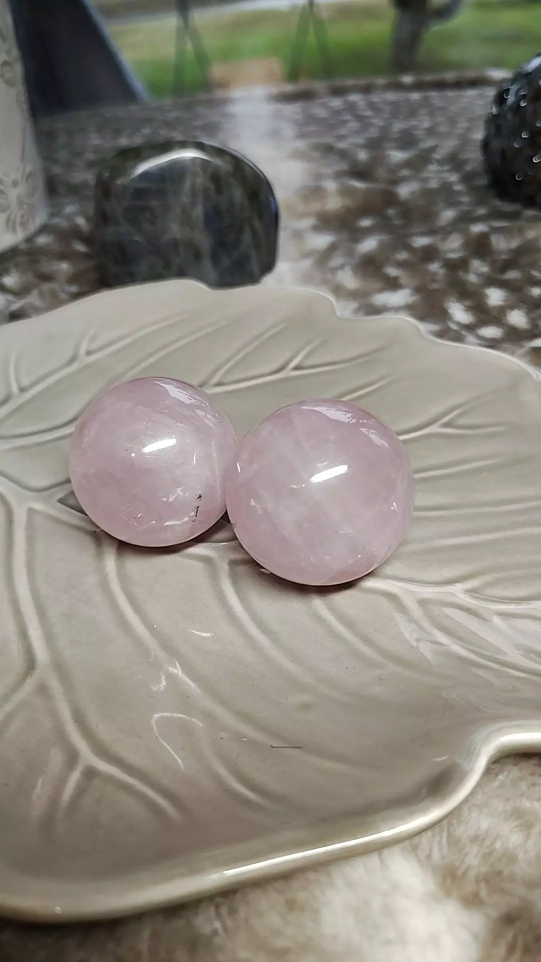 plant/Rose Quartz Sphere with Holder-0