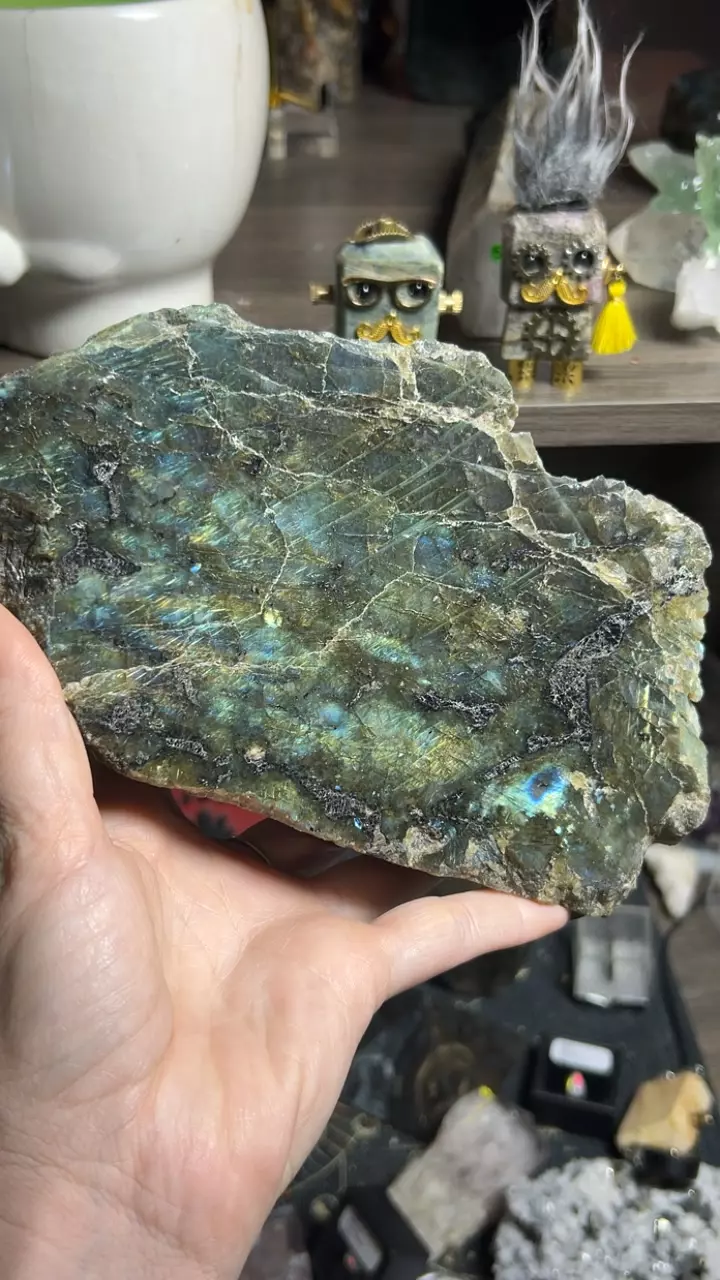 plant/Labradorite Polished Face Cutbase-0