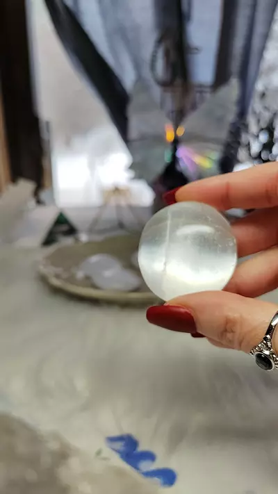 plant/satin spar selenite palmstone-0-thumbnail