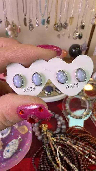 plant/blue lace agate earrings-0-thumbnail